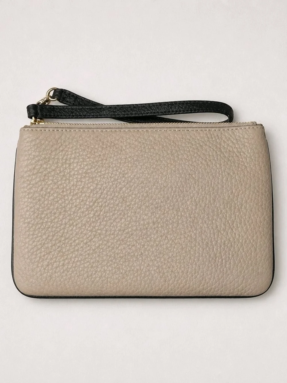 kate spade Beige and Black Leather Tassel Wristlet